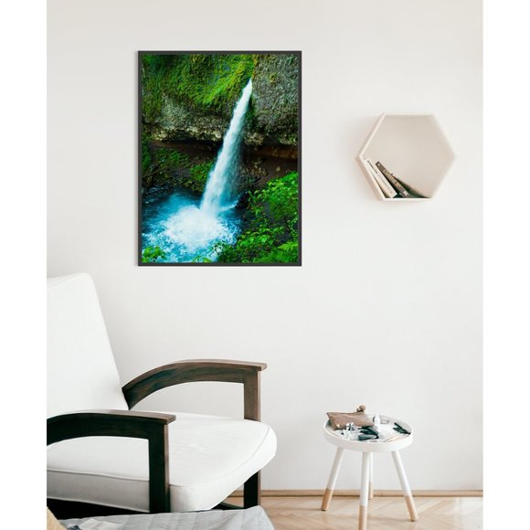 Ponytail Falls, Oregon Waterfall Wall Art Design Poster Print Decor for Home - Picture 4 of 9